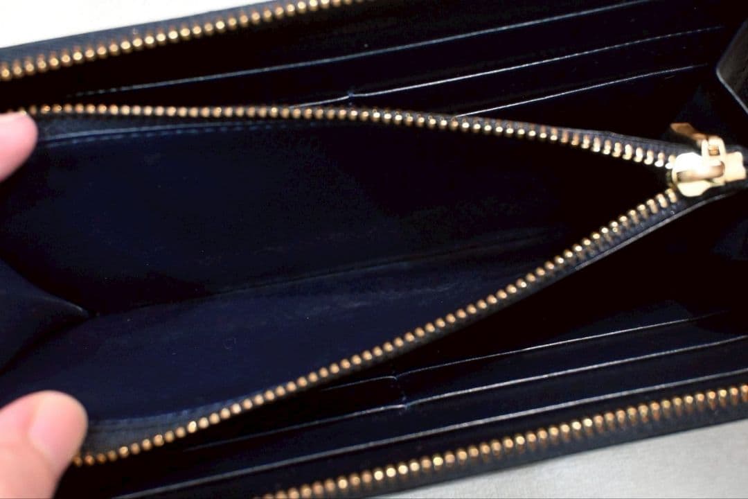 【最終価格】ココマイスター　長財布　ネイビー　クリスペルカーフ