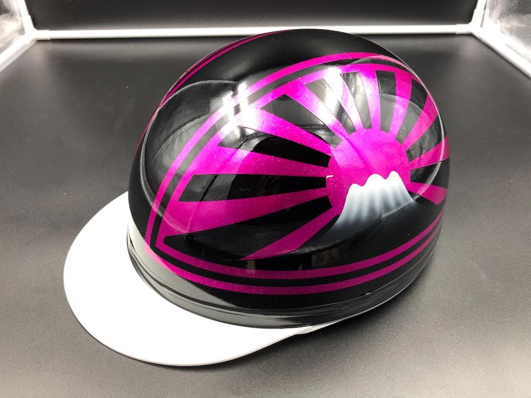 コルク半　カスタム　富士日章　マジック　ブラックピンク　ラメ　高級クリヤ