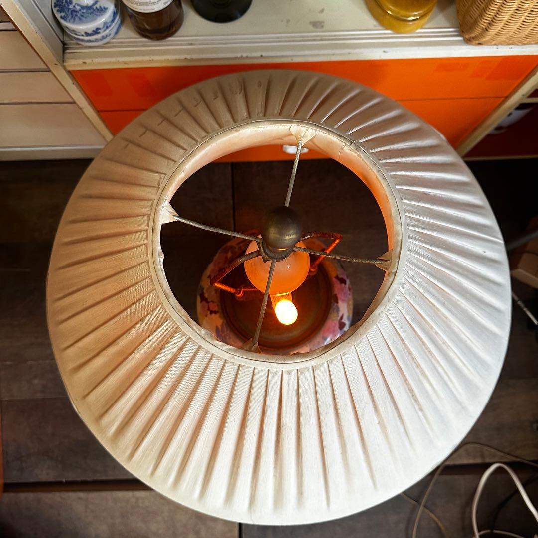 九谷焼 有田焼 アンティーク 花柄 ライト ランプ 間接照明 レトロ