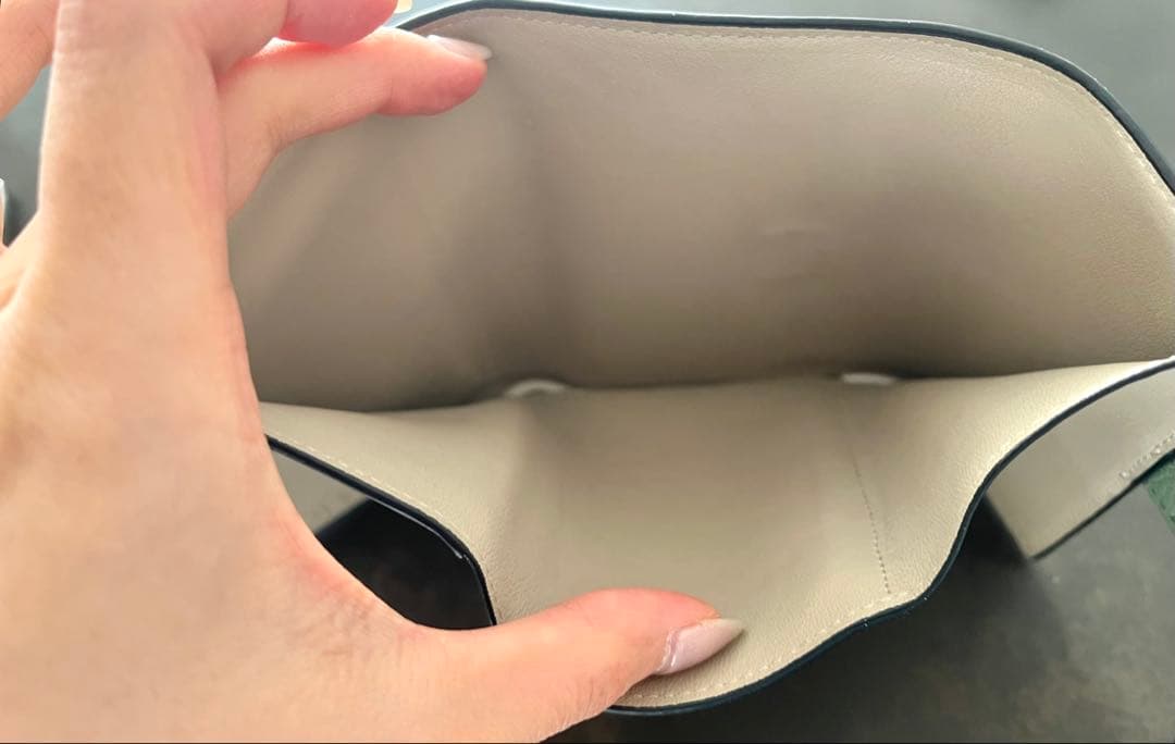 ロエベ　バーティカルウォレットスモール　ローズマリータン 美品