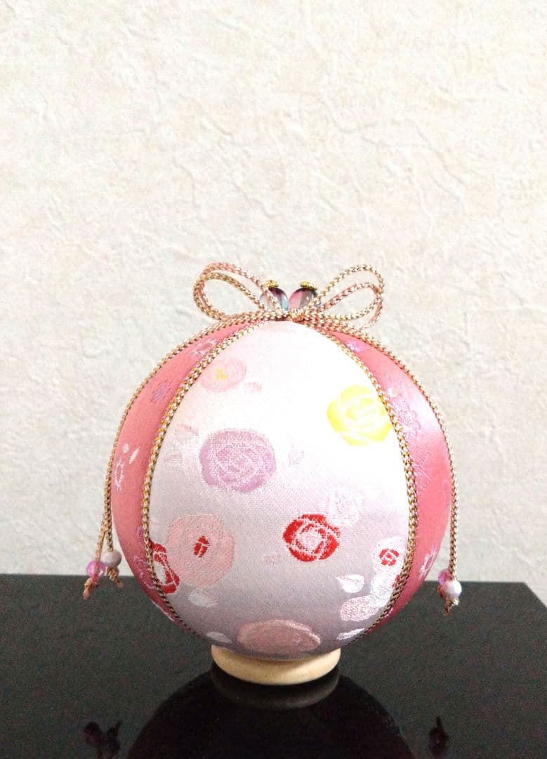 手鞠 手毬 てまり 刺繍シマエナガ 鳥 No.163 ハンドメイド