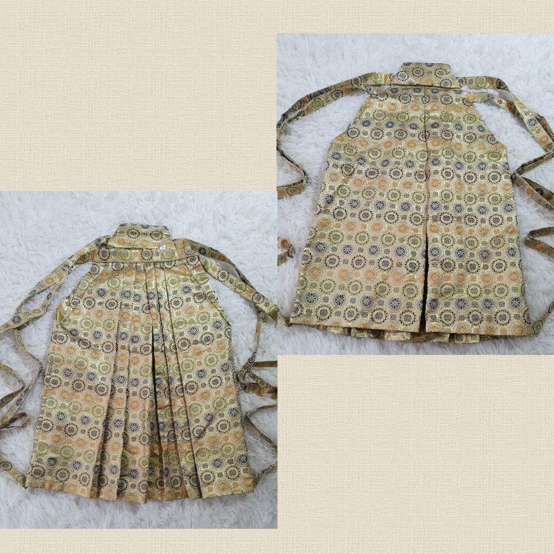 七五三 男の子 羽織 袴 肌襦袢 黒着物 金襴 帯 懐剣 白足袋 鷹 波 5歳