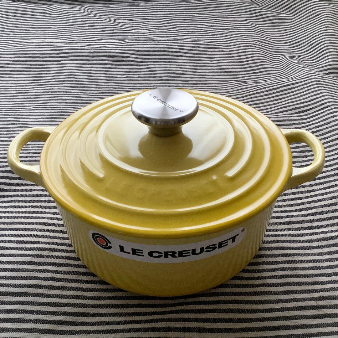 【ルクルーゼジャポン正規品】ココットフルール20＆ココットロンド18 ソレイユ色