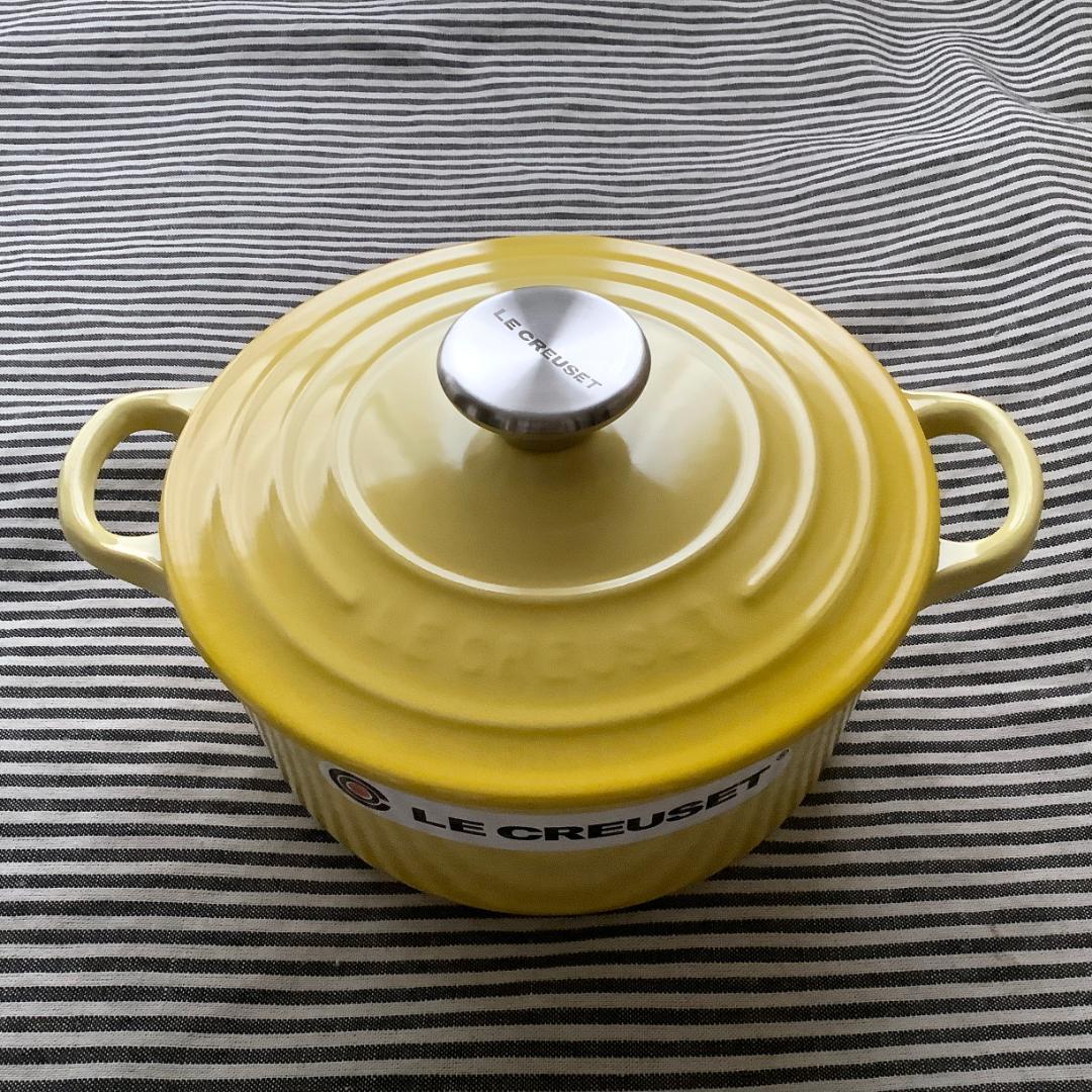 【ルクルーゼジャポン正規品】ココットフルール20＆ココットロンド18 ソレイユ色