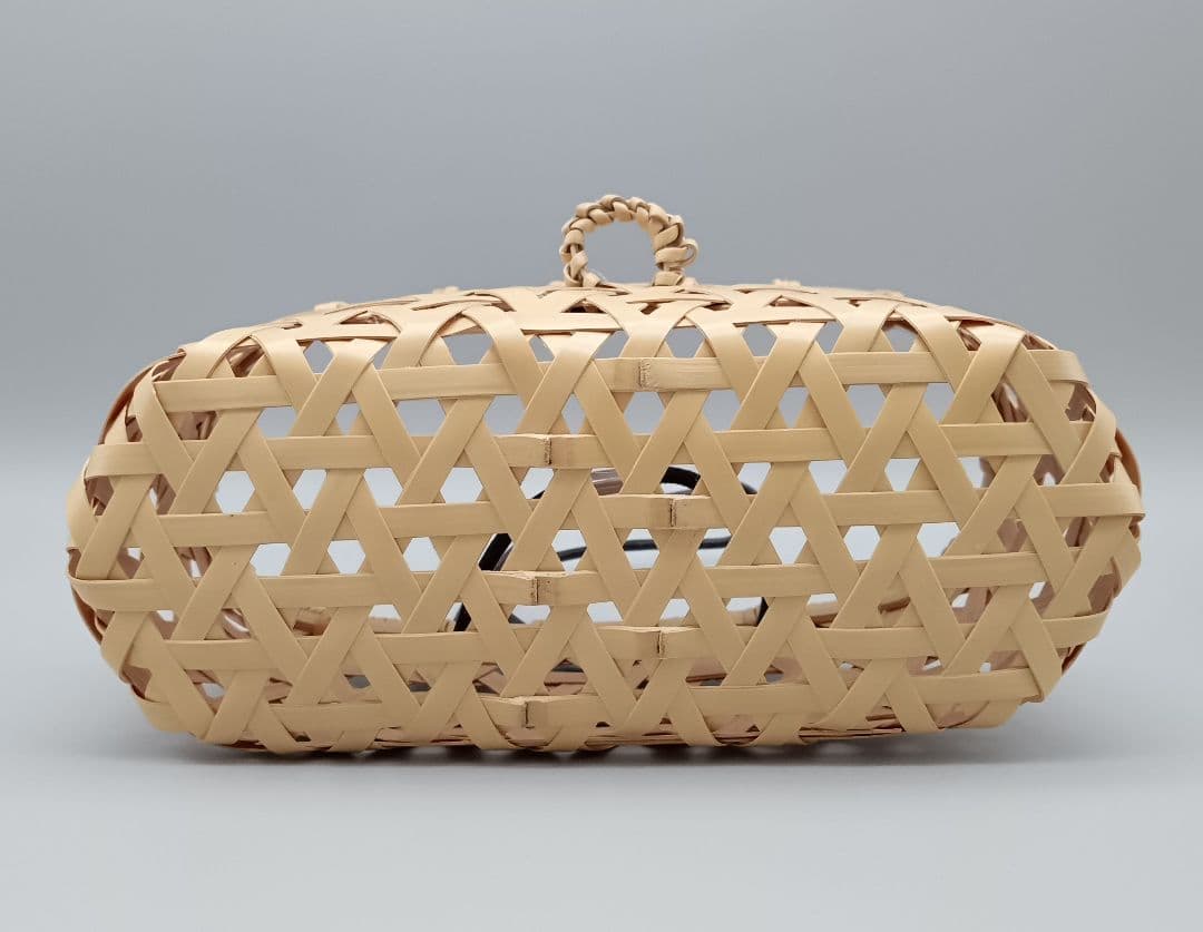 竹工芸作家 船橋 正則 弁当籠 深型 カゴ かご