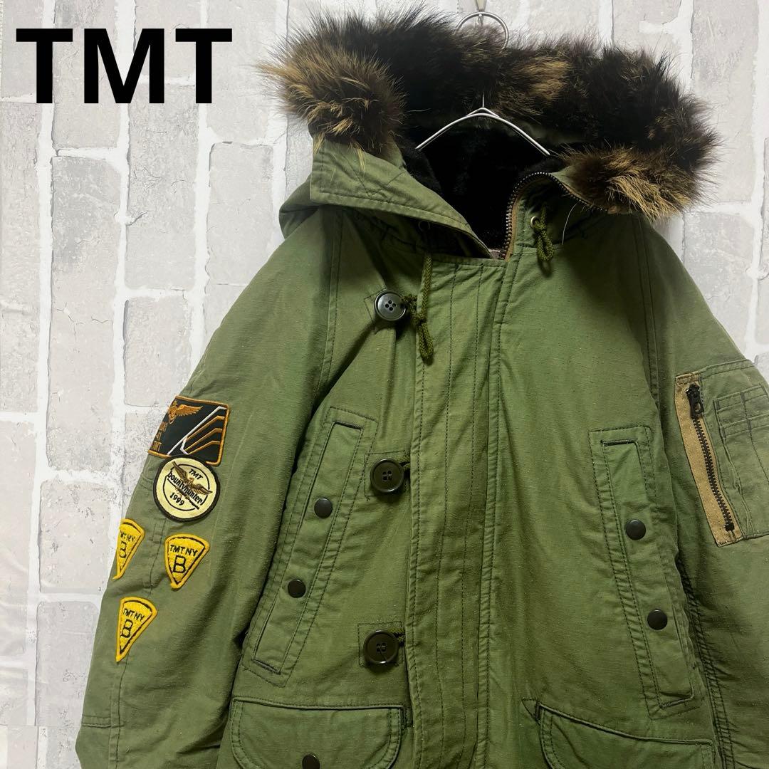 TMT N-3B フライトジャケット モッズコート ワッペン 刺繍 ファー S