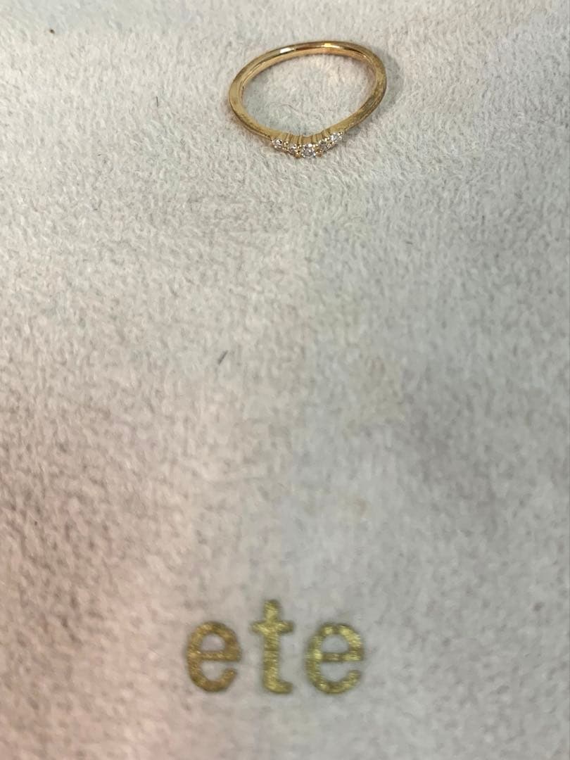 ete K10YG ダイヤモンド ピンキーリング