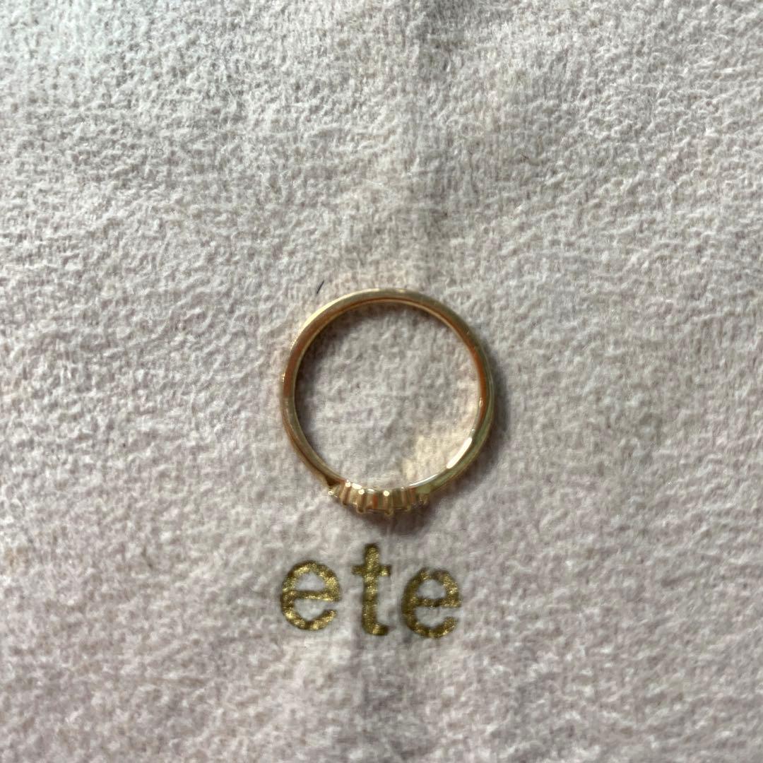 ete K10YG ダイヤモンド ピンキーリング