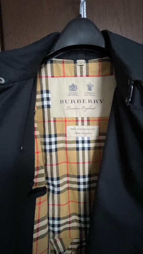 凄!!美品■BURBERRY ロング ケンジントン トレンチコート ブラック
