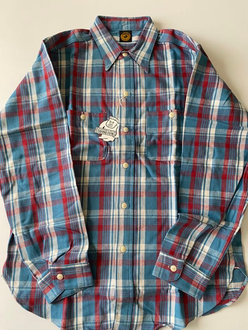 ジョングラッコー　ネルシャツ ブルー系　L(40)