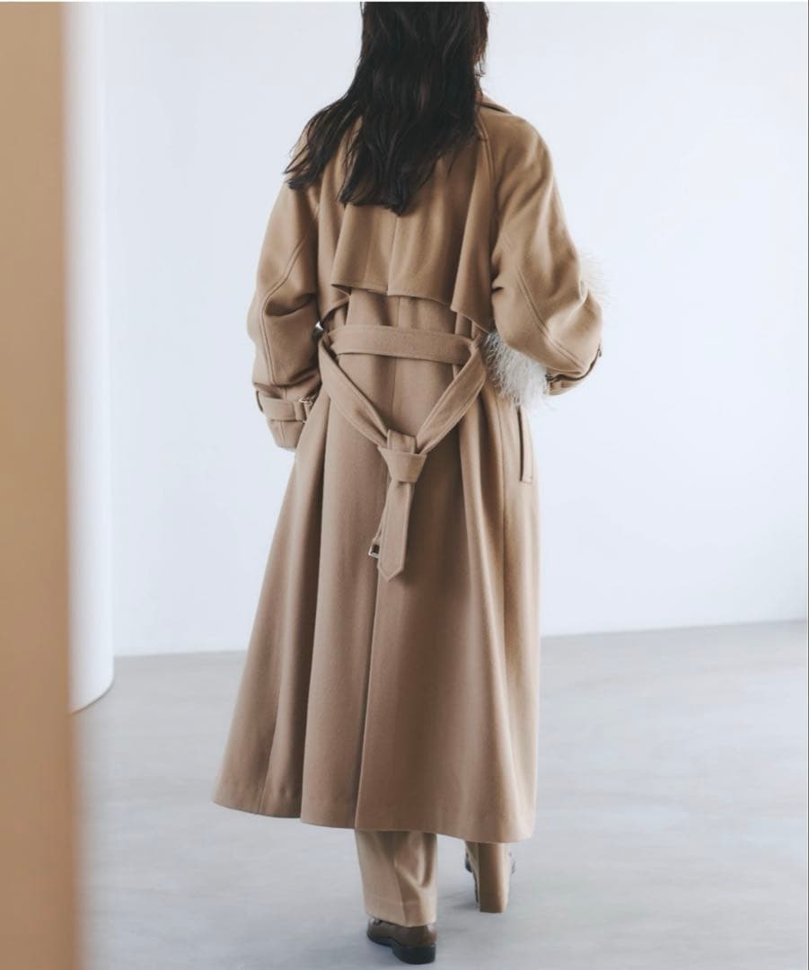 anuans ウールトレンチコート