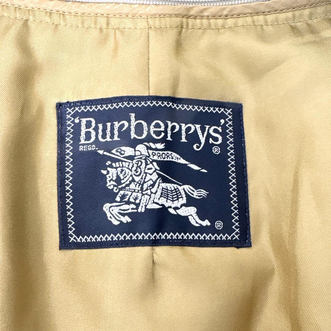 バーバリーズ ステンカラーコート ライナー付 裏地ノバチェック L