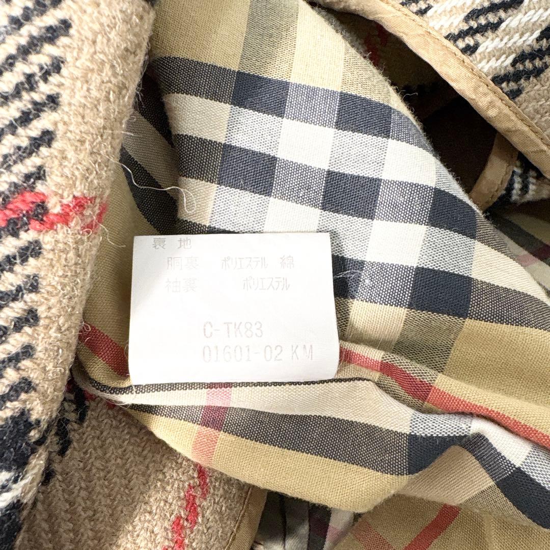 バーバリーズ ステンカラーコート ライナー付 裏地ノバチェック L