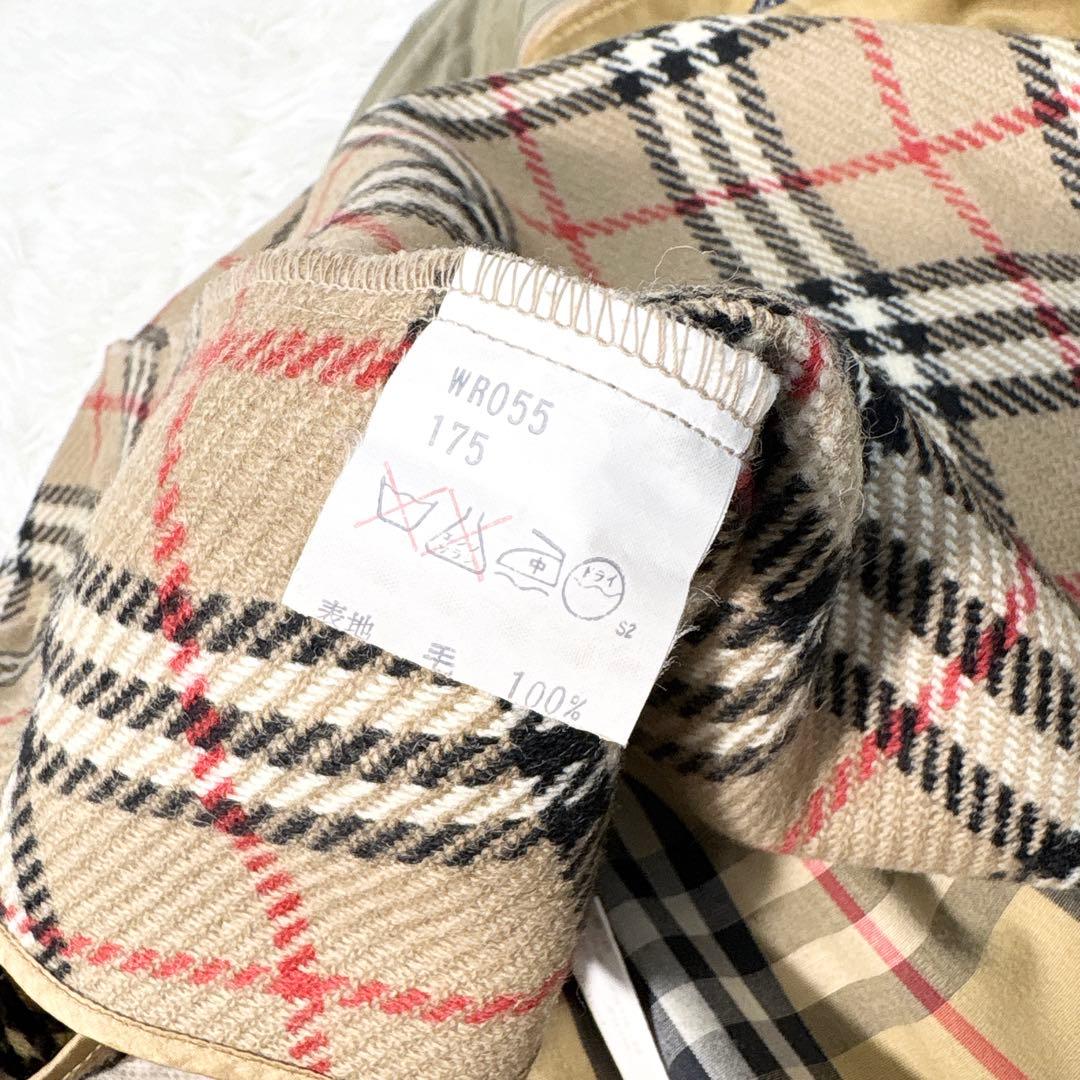 バーバリーズ ステンカラーコート ライナー付 裏地ノバチェック L