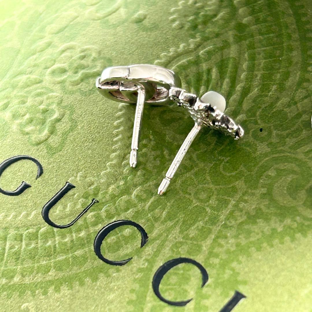 美品✨　グッチ　ピアス　フラワー　マーモント　G　両耳　シルバー　Ag925