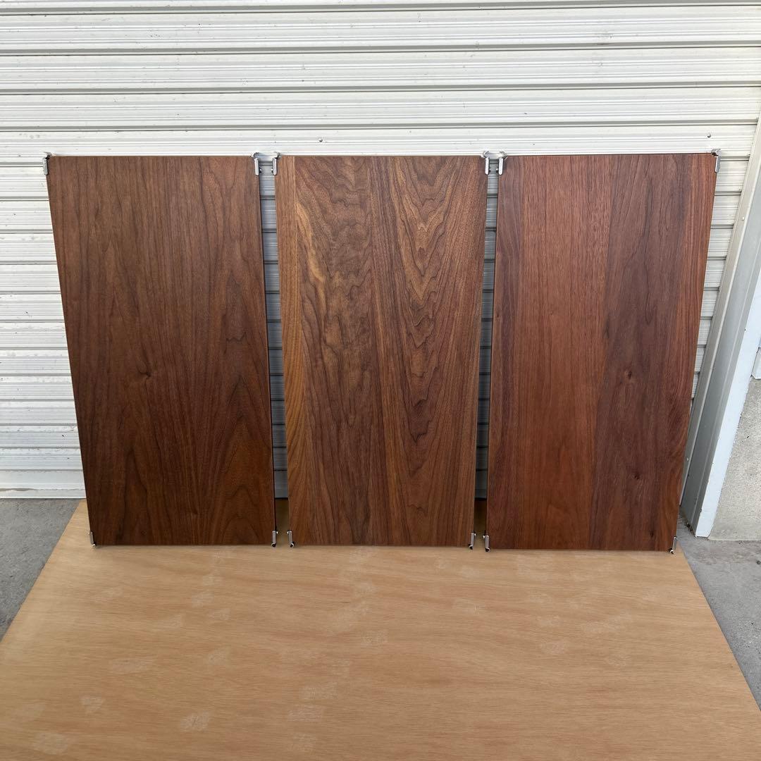 3枚　無印良品ステンレスユニットシェルフ 追加棚 ウォールナット材　幅84cm