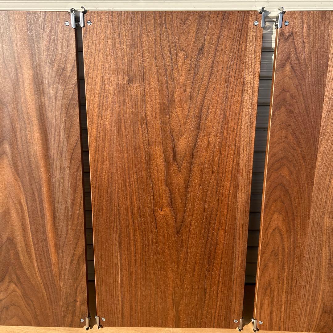 3枚　無印良品ステンレスユニットシェルフ 追加棚 ウォールナット材　幅84cm