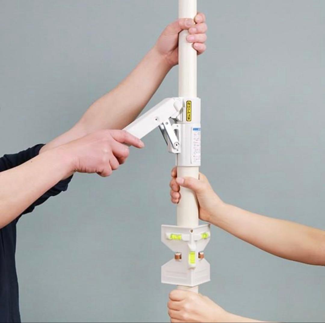 【ほぼ新品】介護 丈夫な手すり突っ張り棒 つかまりポール 立ち上がり 工事不要