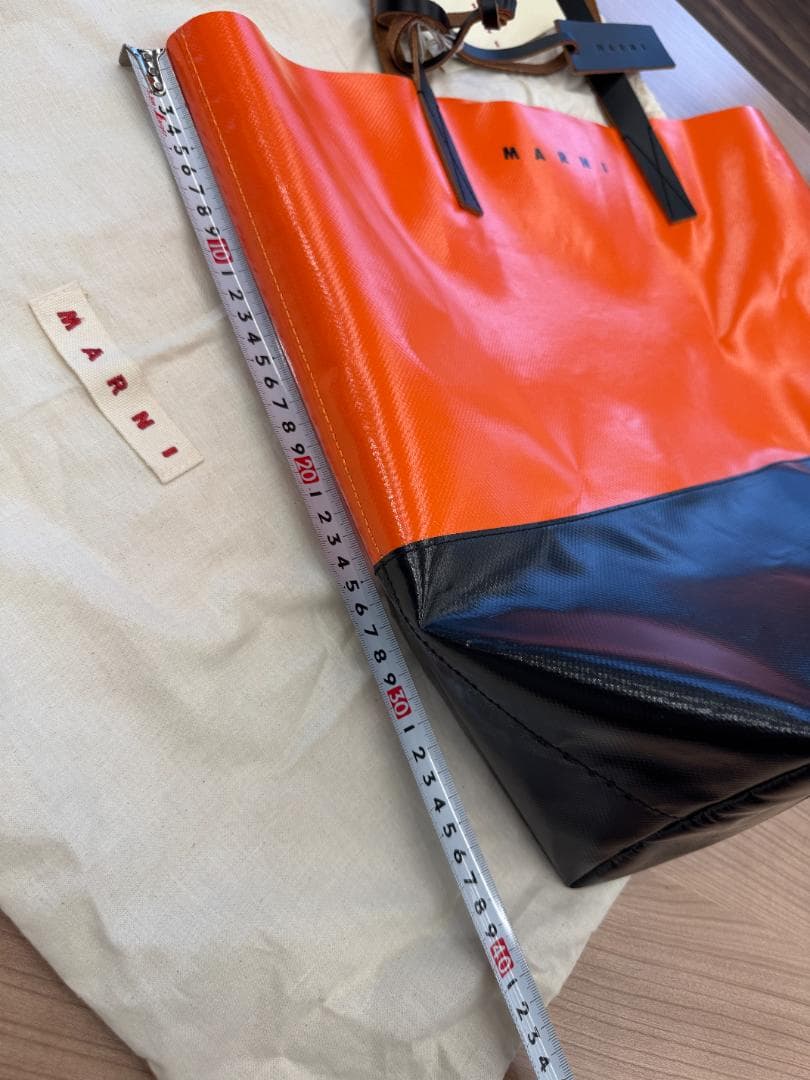 MARNI マルニ TRIBECA トート オレンジ×ブラック 付属品完備