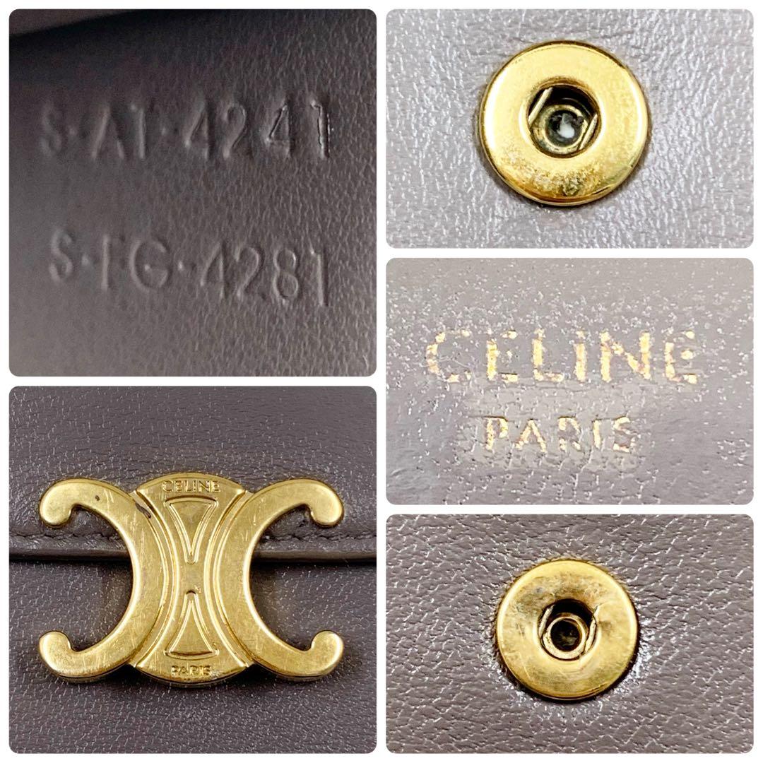 A*A様 【✨美品✨】 セリーヌ トリオンフ 三つ折り財布 ペブル