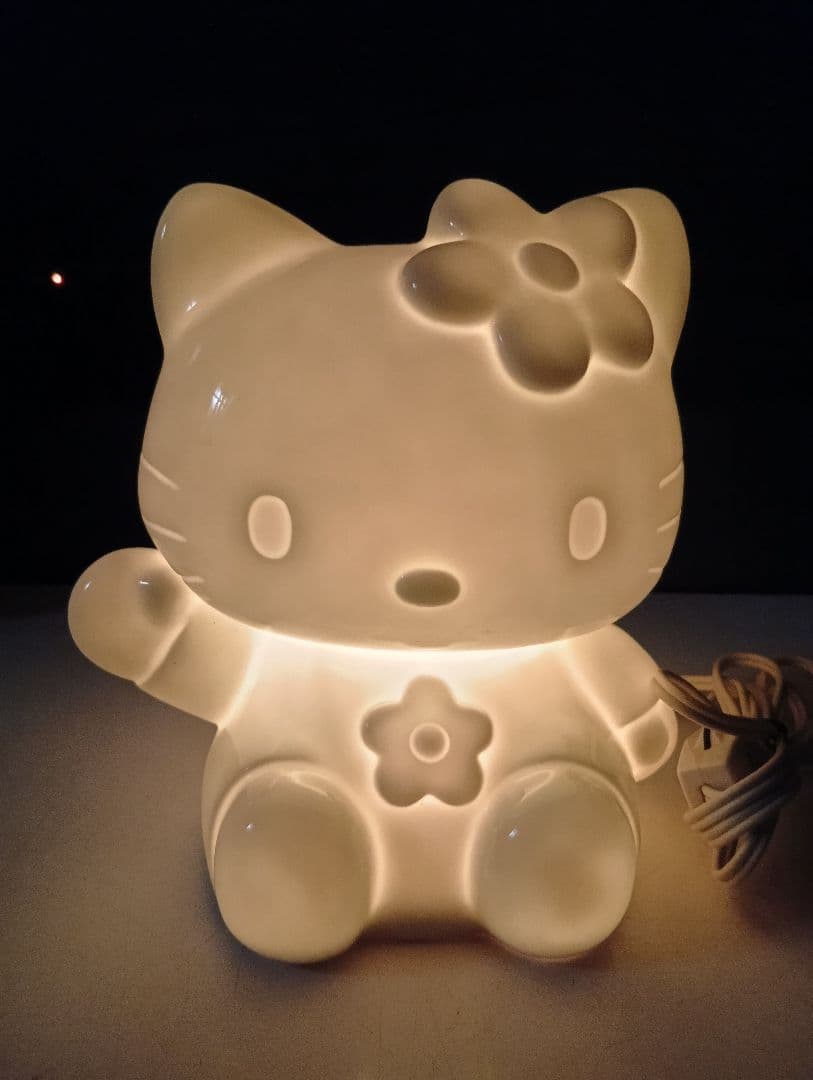 1998年　サンリオ　オフィシャル　ハローキティ　陶器製　セラミック　ライト