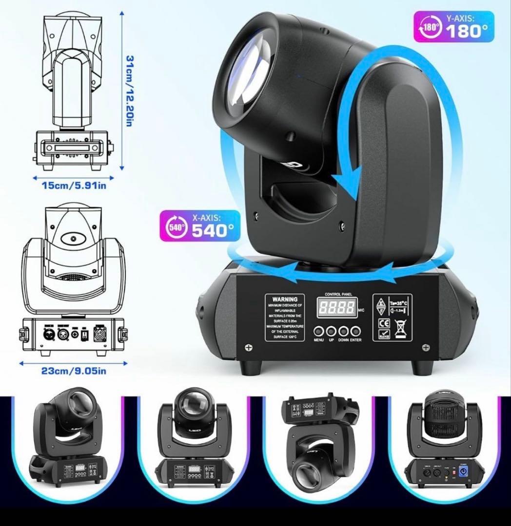 100W ムービングヘッドライト LED 回転DJ ライト