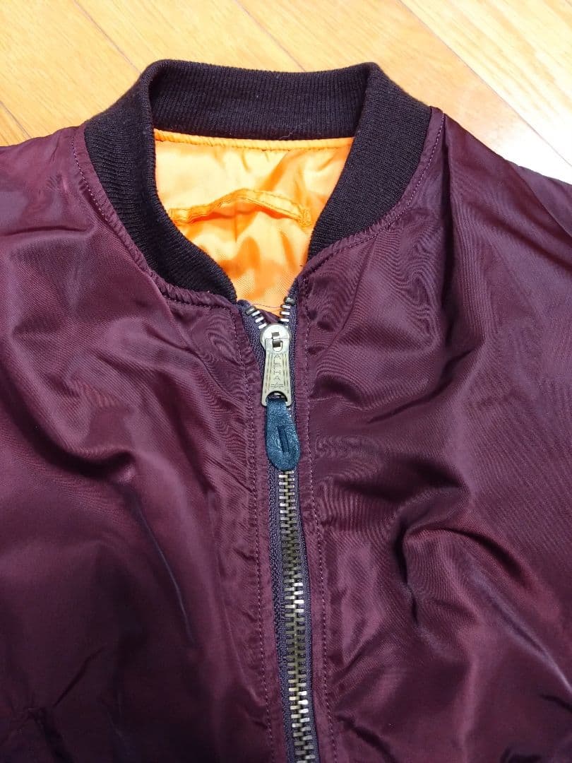 希少カラー★ 90s USA製 ALPHA MA-1 ボルドー L