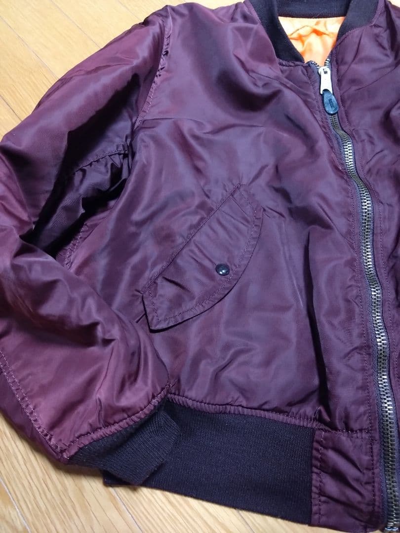 希少カラー★ 90s USA製 ALPHA MA-1 ボルドー L