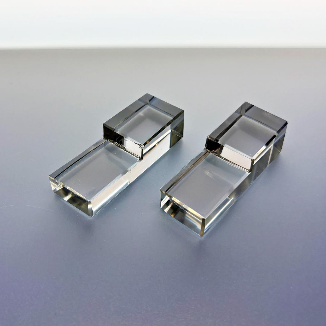 【訳あり】バカラ ナイフレスト 2本 ペア セット クリスタル ホルダー 箸置き