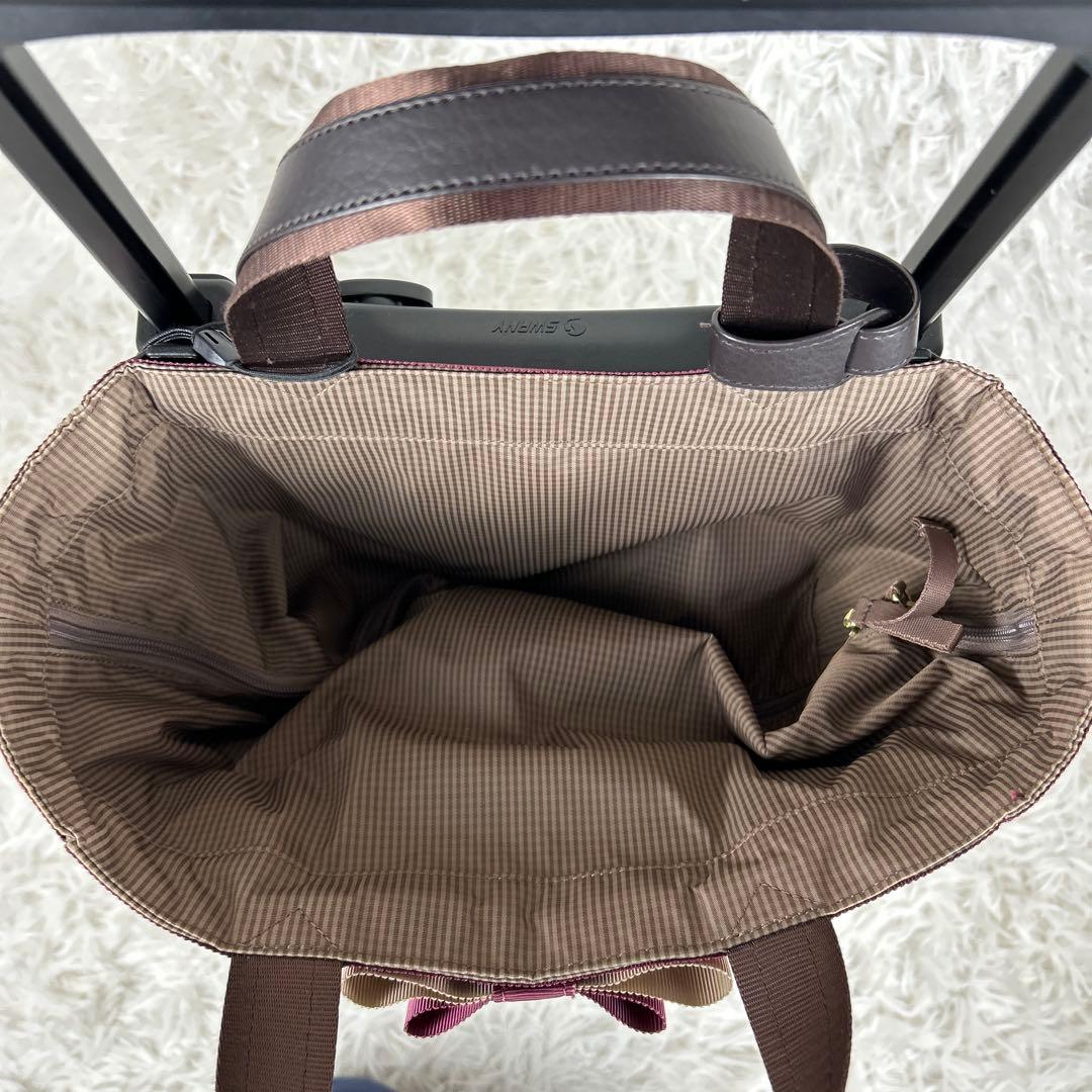 SWANY スワニー キャリーバッグカート　ルバンドミニ　グレージュ　リボン