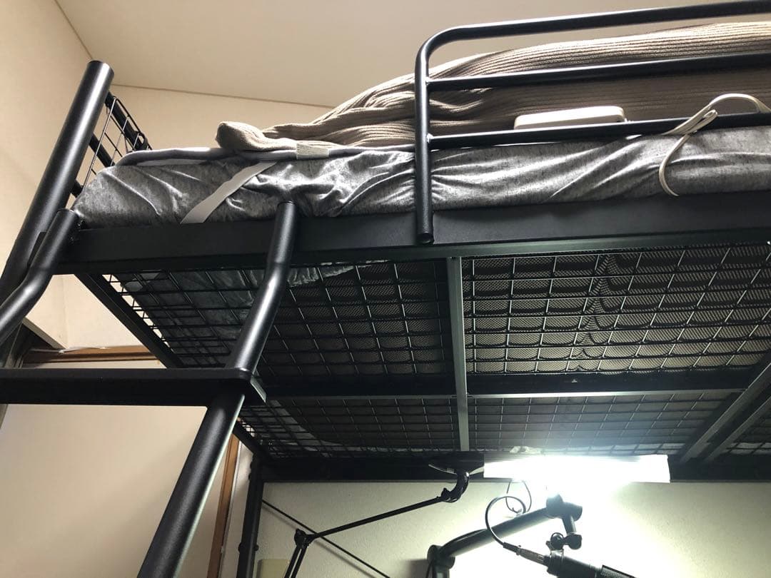 最終値下げ！【東京都町田市　引取り限定】ニトリ　スチールハイベッド　黒