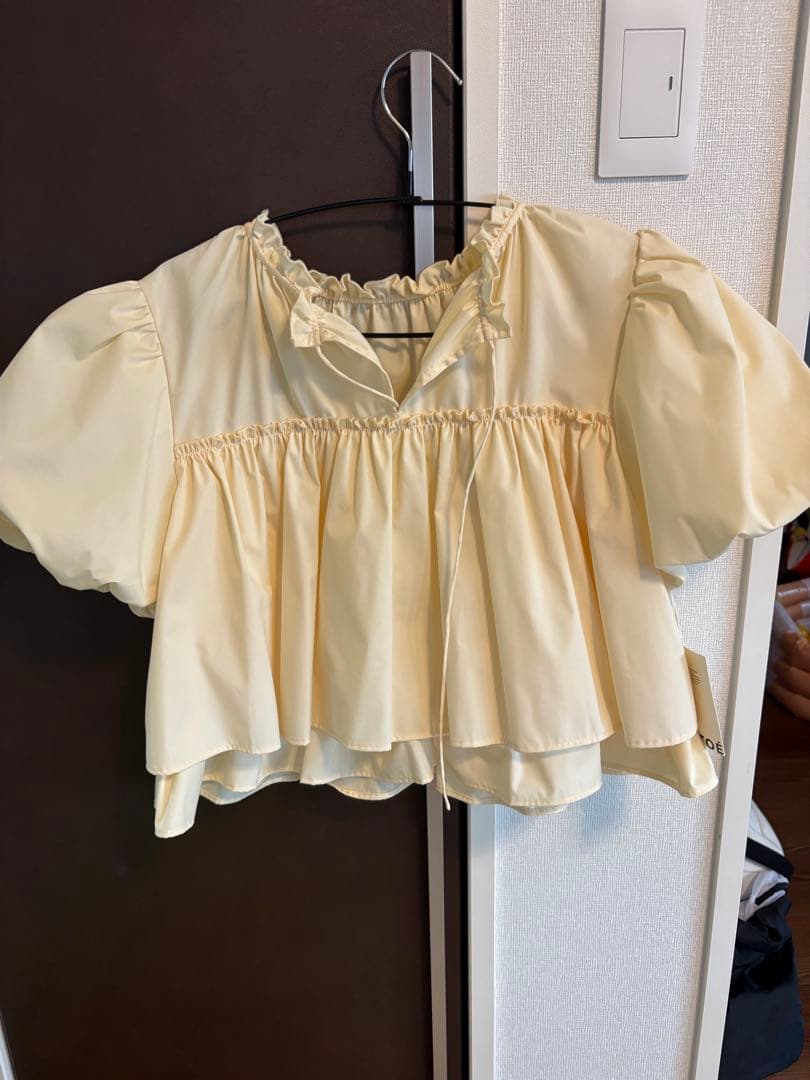 THE TOE Porto Puff Blouse イエロー S