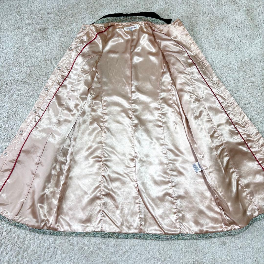 スーパービューティー ベロア襟 MIXツイード ジャケット コート 42