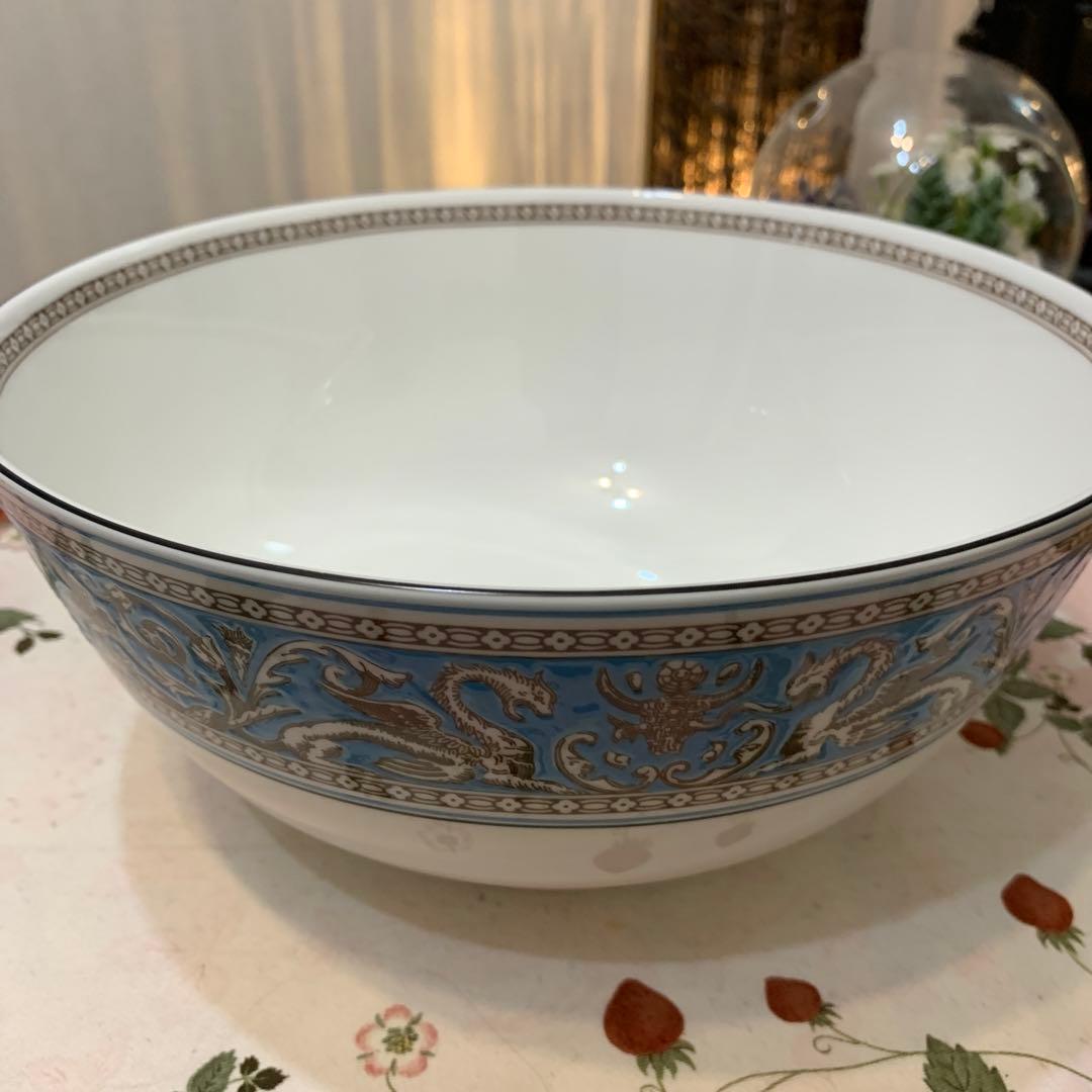 ウェッジウッド フロレンティーン　ターコイズ　25cmサラダボウルLサイズ