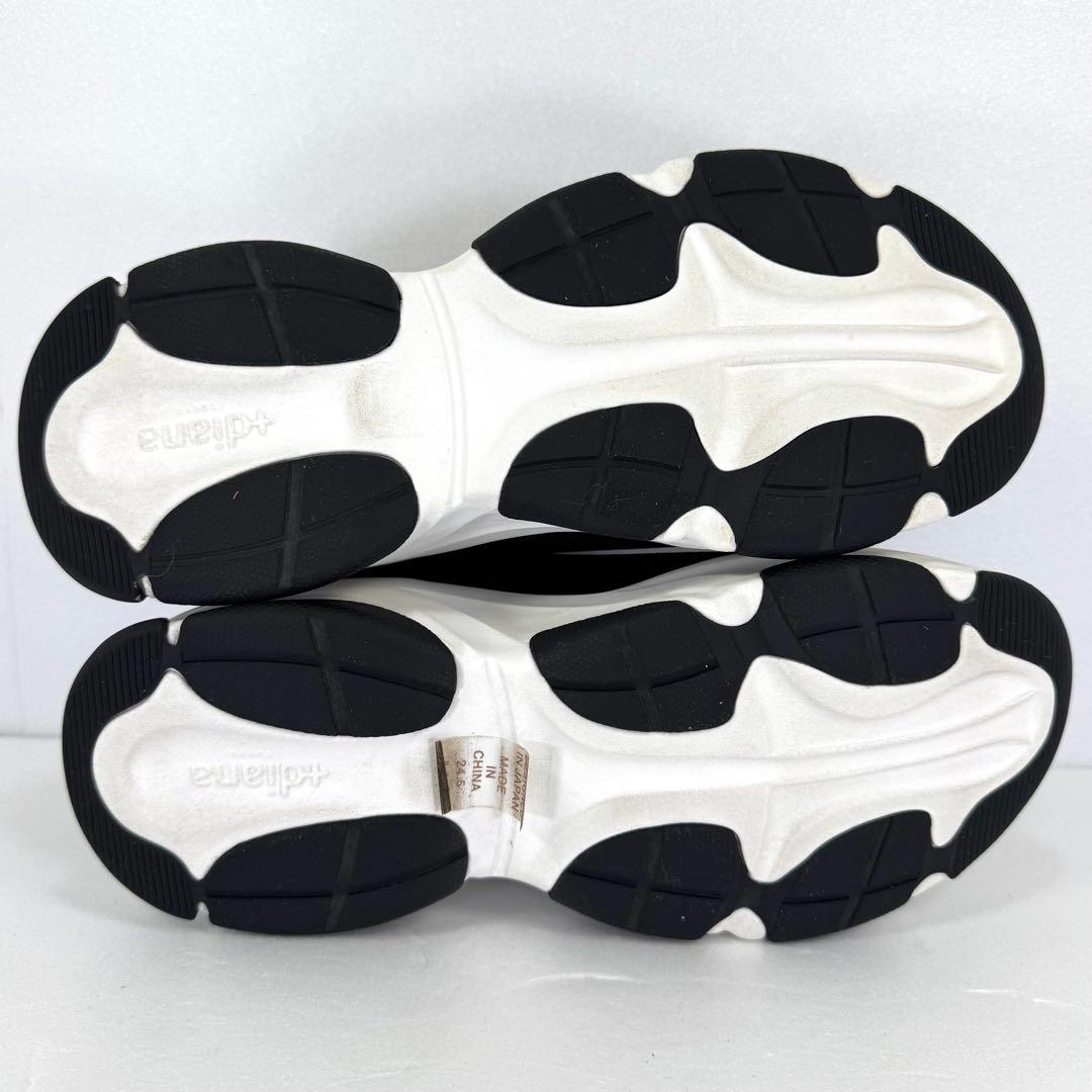 【+diana】 プラスダイアナ （24.5） ニットソックススニーカー 美品