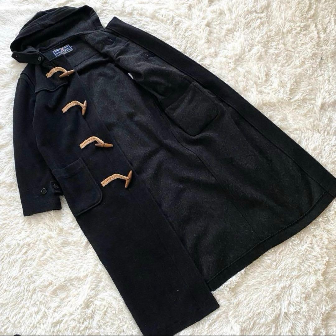 ラルフローレン ポロスポーツ ダッフルコート ウール 9号 ブラック