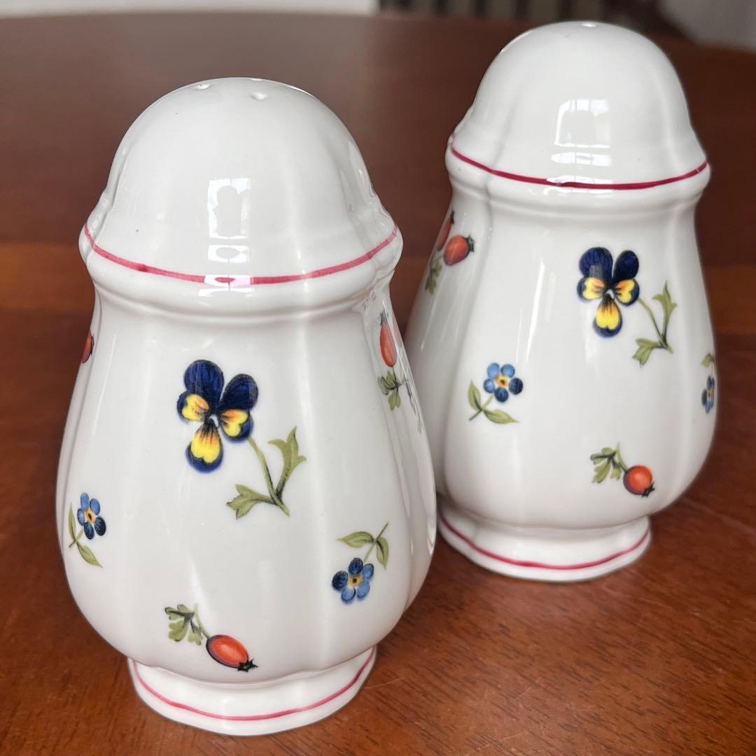 【レア美品】ビレロイ＆ボッホ★プチフルール★大きなソルト＆ペッパー