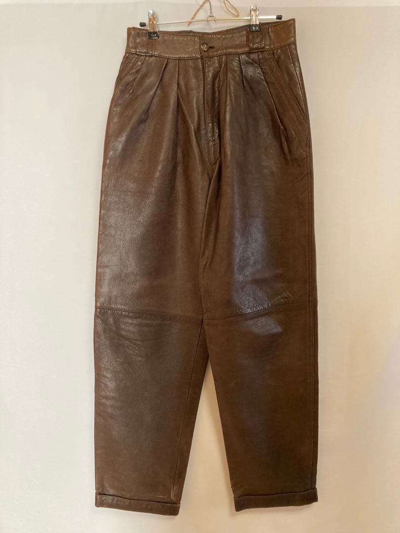 80s Gianni versace レザーパンツ　初期　アーカイブ 90s