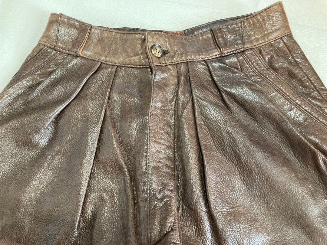 80s Gianni versace レザーパンツ　初期　アーカイブ 90s