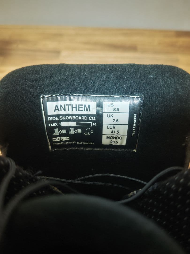 RIDE ANTHEM BOA スノーボードブーツ26.5cm バック付き