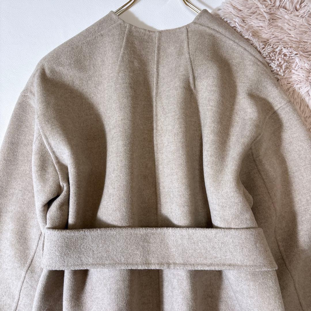 ぺ*こ様 未使用級ꕥイエナ マンテコ社 PUREダブルフェイスコート ガウン リ