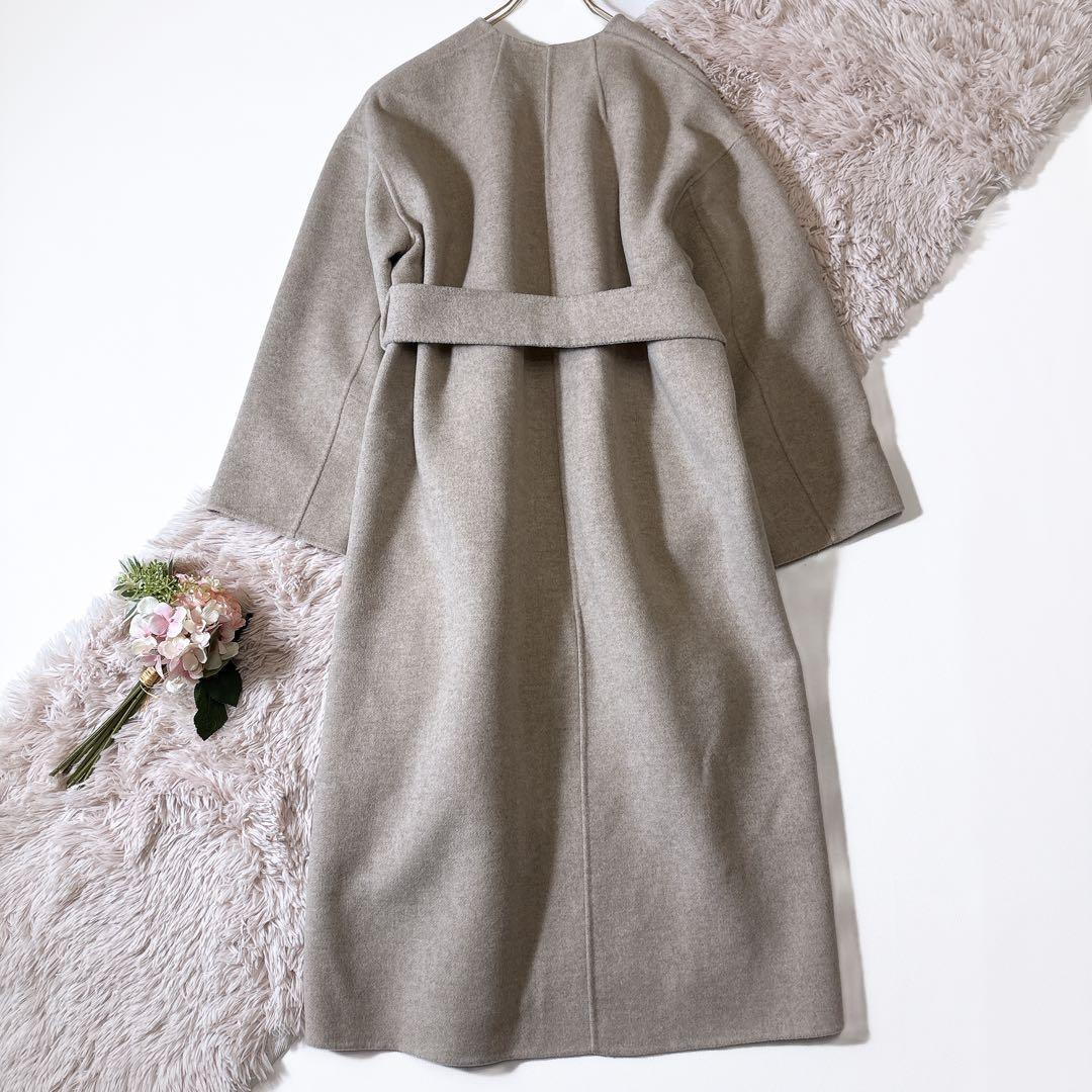 ぺ*こ様 未使用級ꕥイエナ マンテコ社 PUREダブルフェイスコート ガウン リ