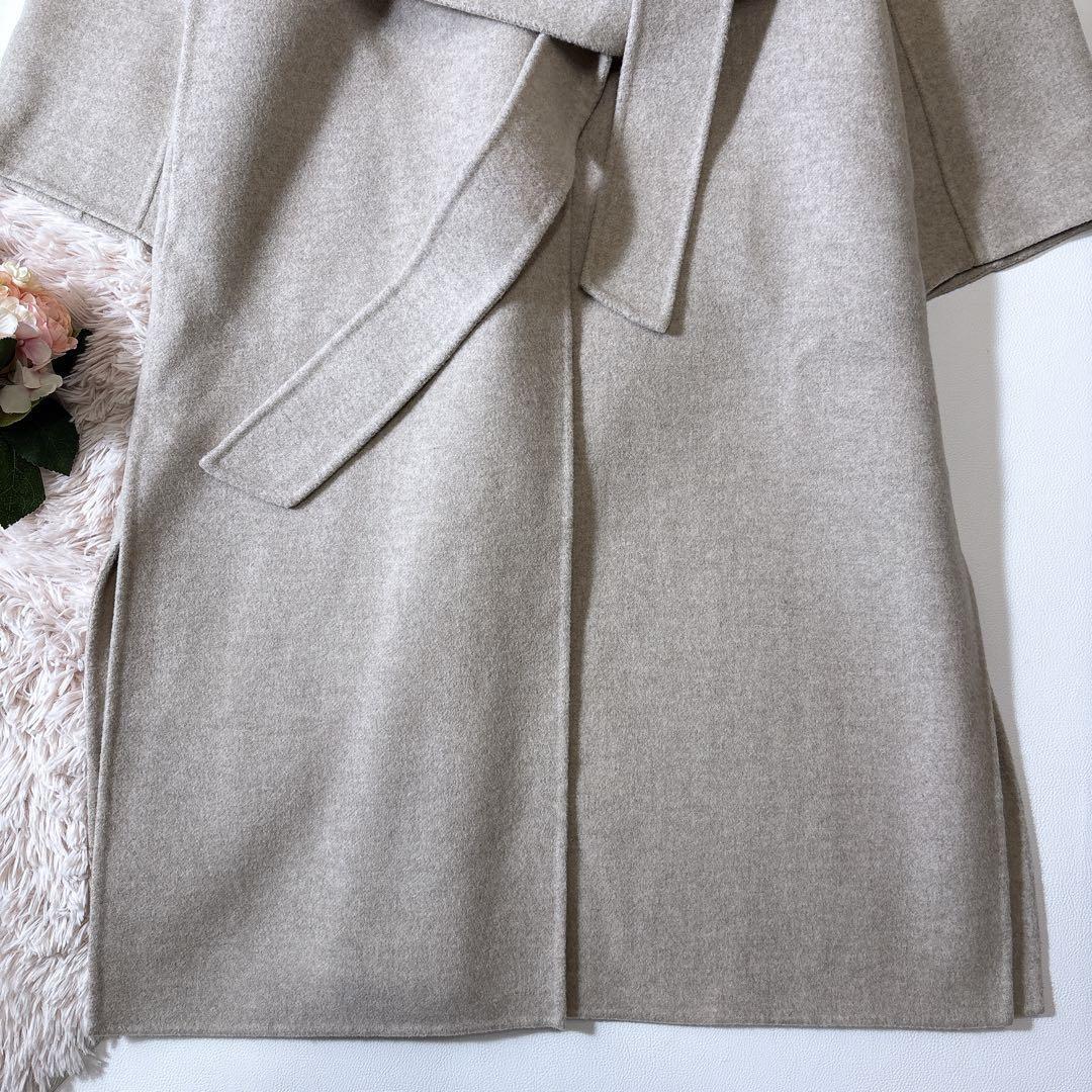 ぺ*こ様 未使用級ꕥイエナ マンテコ社 PUREダブルフェイスコート ガウン リ