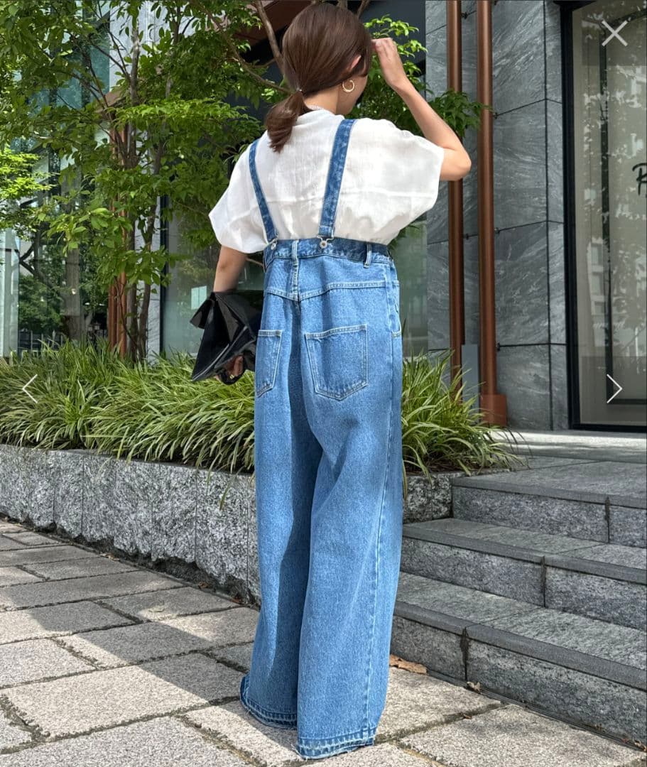 デニムサロペット　オーバーオール　新品未使用　doudou