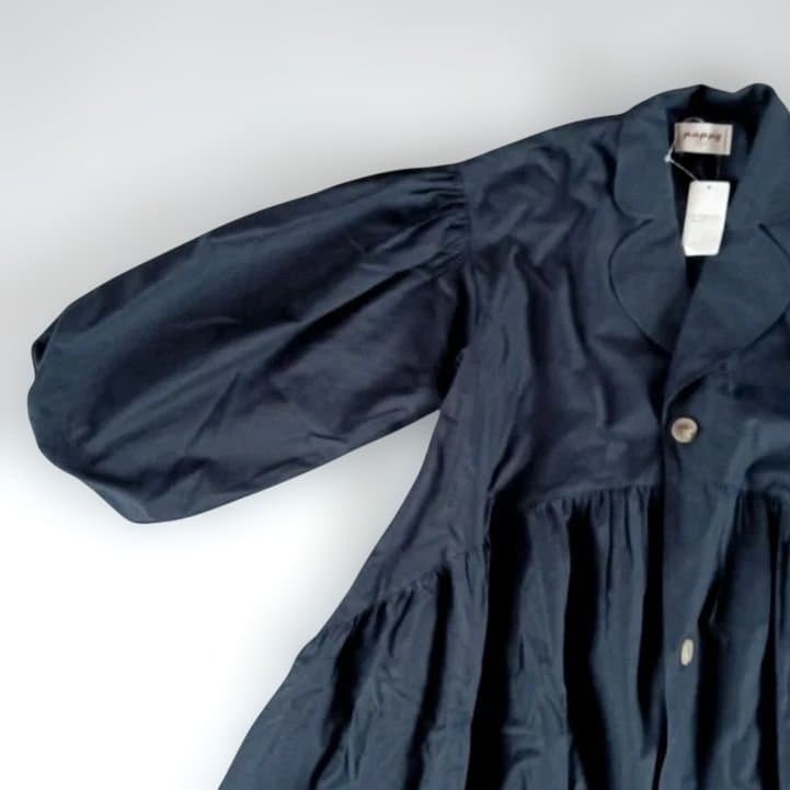 美品タグ付◆poppy スプリングコート　バルーンスリーブ　フレア　あさぎーにょ