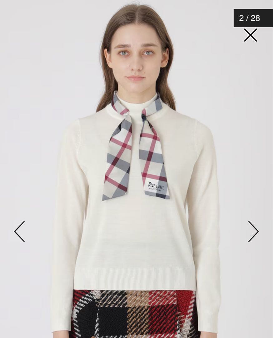 ブルーレーベルクレストブリッジ スカーフニット 今季