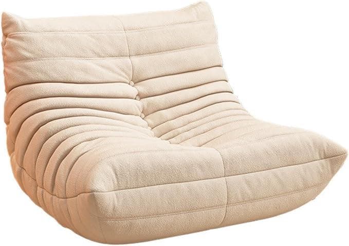 トーゴ風 1人掛けソファ ベージュ