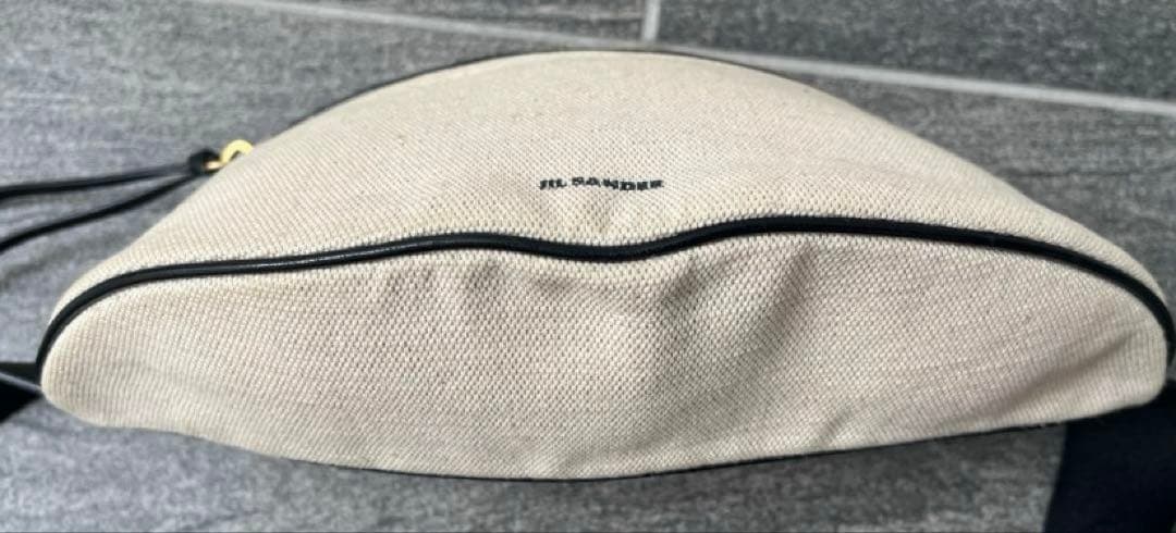 JIL SANDER ジルサンダー ボディバッグ キャンバス×レザー　美品