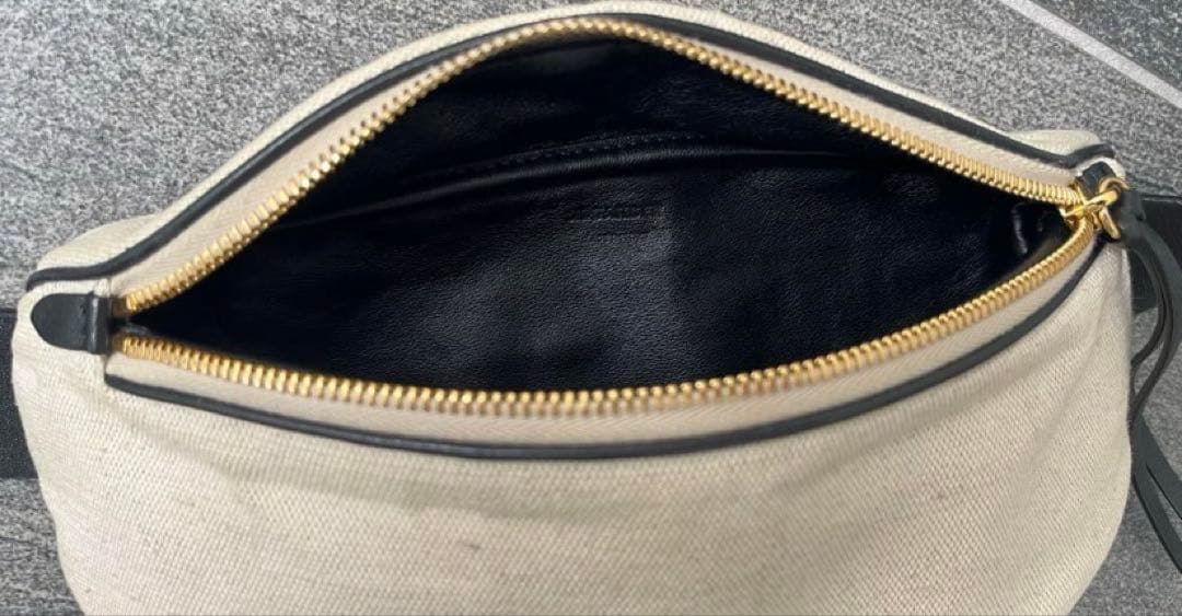 JIL SANDER ジルサンダー ボディバッグ キャンバス×レザー　美品