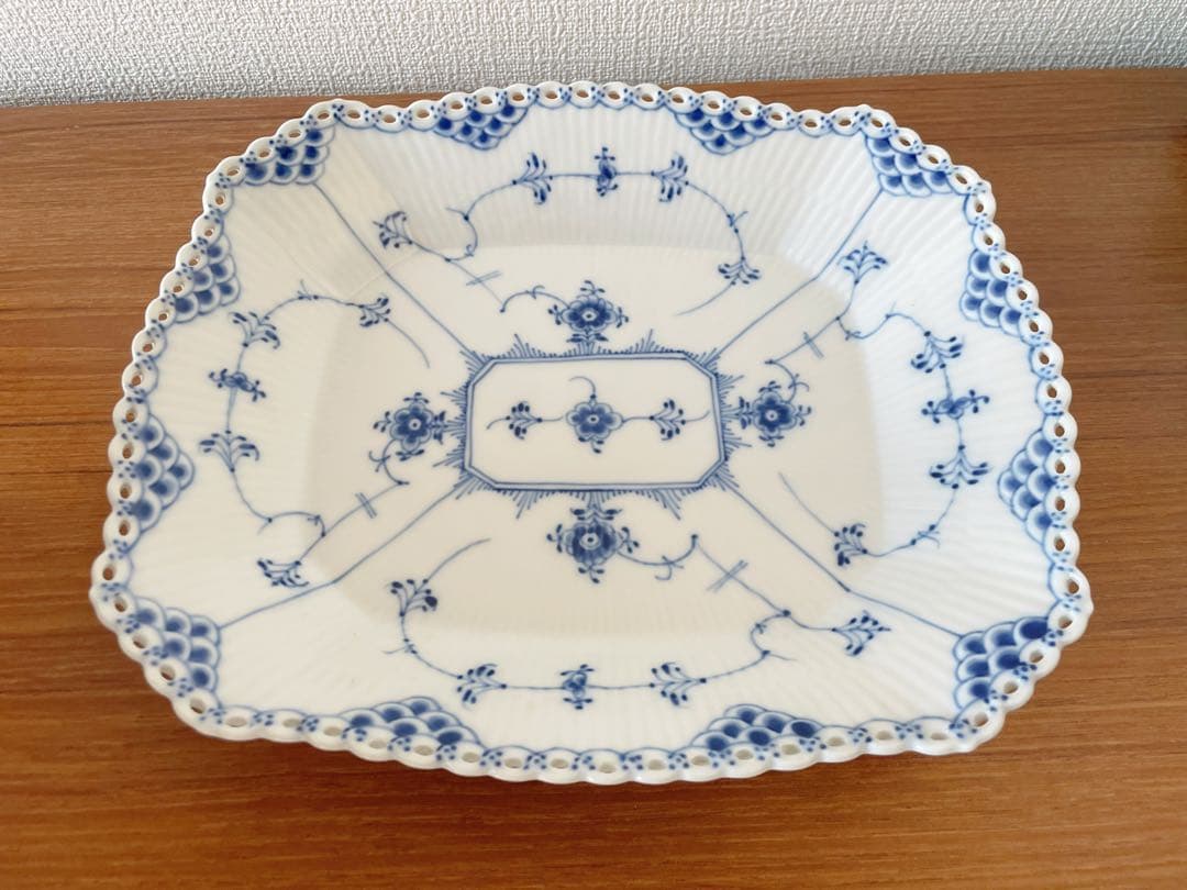 ロイヤルコペンハーゲン フルレース ケーキディッシュ スクエア 26cm